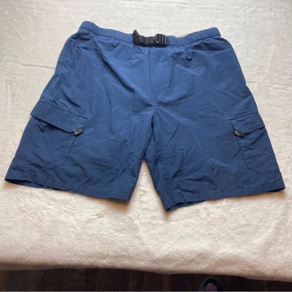 Columbia Blue Cargo Swim Trunks Size Large